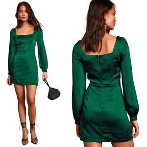 sleek dedication green satin plisse cutout tiered mini dress Lulus | Dresses | Lulus Nwot White M L 59 NOSIZECHART